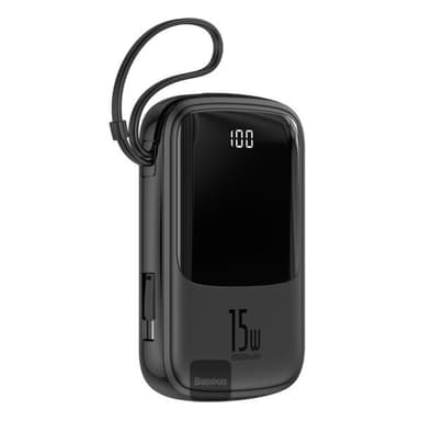Baseus Qpow Digital Display 3A PowerBank 10000mAh 15W With Type C Cable — 1