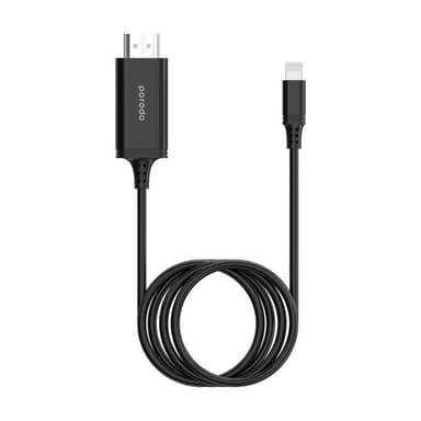 Porodo Lightning to HDMI Cable Black 2m — 1
