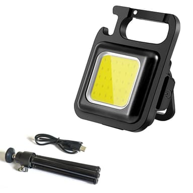 COB Rechargeable Magnetic Keychain Light 800LM Portable LED Flashlight — 1