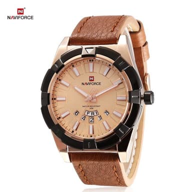 GW Naviforce 9118 Date Leather — 1