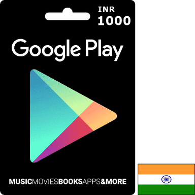 GooglePlay INR 1000 Gift Card — 1