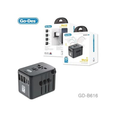 Go Des GD- B616 PD 35w World Travel Adapter — 1