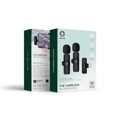 Green Lion 3 IN 1 Wireless Microphone — 1