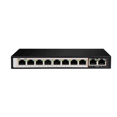 D Link DGS 1010P E 8GE PoE Plus 2GE Uplink 250m PoE Switch Built to Power extended PoE devices Plug and Play installation Transmission Distance Lightning Protection 96 WATTS available for PoE.. — 1