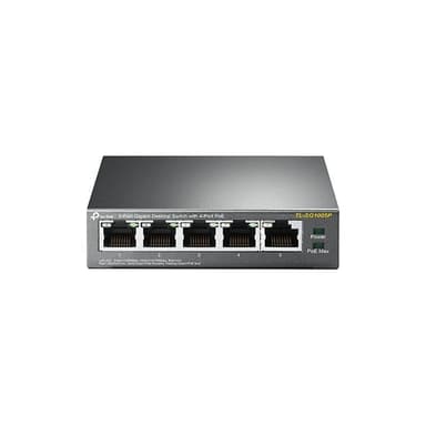 TP Link TL-SG1005P 5-Port Gigabit Desktop Switch with 4-Port PoE 65W PoE Budget — 1