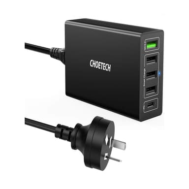 CHOETECH 5 Ports 60W Fast Power Delivery Quick Charger Q3-4U2Q — 1