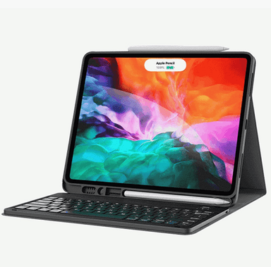 Green iPad Air 4 10.9 Premium Vegan Leather Case With Wireless Keyboard — 1