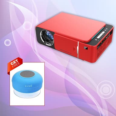 Borrego T6 Smart WIFI Full HD Projector 1080p 200ANSI LCD Projector USB VGA HDMI For Cinema LED Projector With FREE  X.Cell SP 100 Shower Bluetooth Speaker Bundle — 1