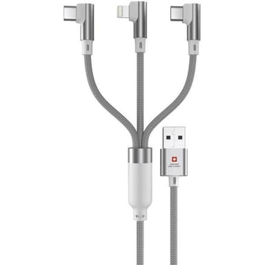 Swiss Military 3-in-1 USB-A to USB-C, Lightning & Micro USB Charging Cable — 1