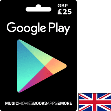 GooglePlay UK GBP25 Gift Card — 1