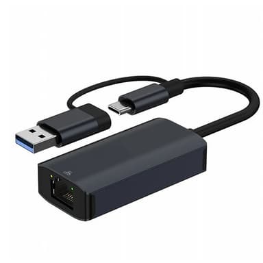 GO DES GD-6836 2 In 1 Gigabit Ethernet Adapter Cable USB Type-C - High Speed Network Converter — 1