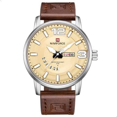 GW Naviforce 9143 Date Leather Watch — 1