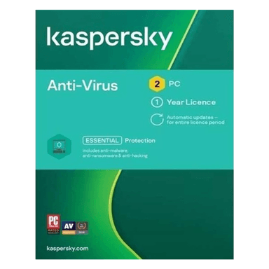 Kaspersky Antivirus 2 Users (1 Year) I Digital Download KL1171IBBFS-20 — 1