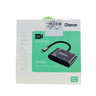Dieron MP4A High Quality Type C To HDMI 4 IN 1 4k Adapter — 1