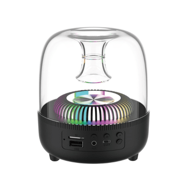 Devia Smart Series Crystal Blutooth Speaker USB MicroSD TF Card AUX FM Radio RGB Light — 1