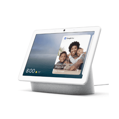 Google Nest Hub Max with Video & Speaker Google Assistant - Chalk (GA00426-US) — 1