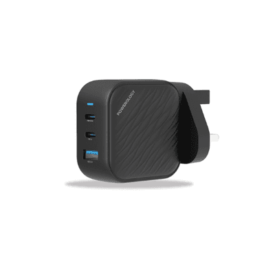 Powerology GaN Ultimate Dual PD Charger UK 65W 1QC 36W USB A & 2  USB C Ports PWCUQC018 — 1