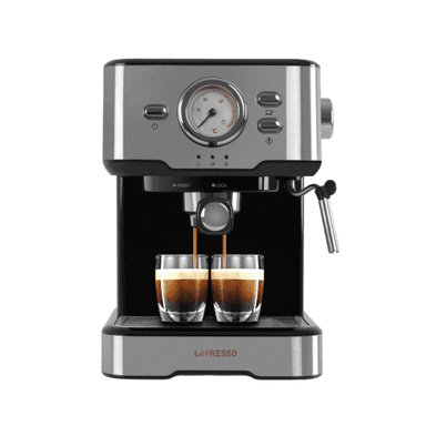 LePresso Dual Cup Barista Espresso Machine with Steam Milk Frothing 1.5L 1100W LP15CMBK — 1