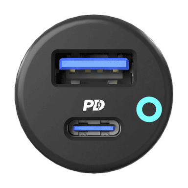 Powerology Dual Port LED Car Charger PD 20W+QC 18W — 1