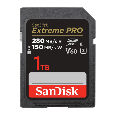 SanDisk Extreme PRO 1TB V60 UHS-II SD cards, 280/150MB/s,V60,C10,UHS-II — 1