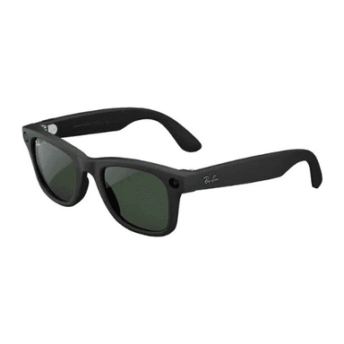 Ray-Ban Meta Wayfarer Large Glasses, Matte Black, Clear to G15 Green Transitions — 1