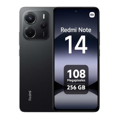 Xiaomi Redmi Note 14 4G Smartphone, 8 GB RAM, 256 GB Storage, AI crafted ,Mid Night Black — 1