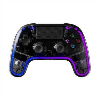 PORODO PDX629 Gaming Srystal Shell PS4 Controller Black — 1