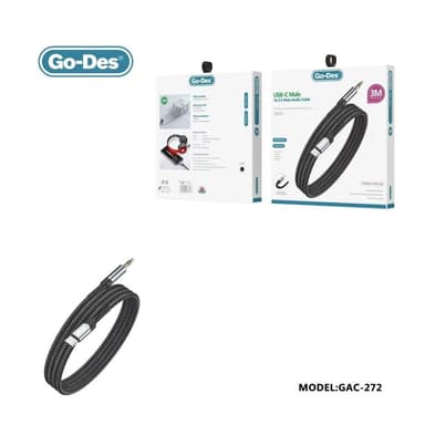 Go Des GAC-272 USB C Male to 3.5 Male Audio Cable 3M — 1
