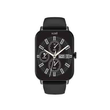 Xcell Smartwatch with Blackframe and Black strap, Square face XL-WATCH-G8TPRO-BLK — 1
