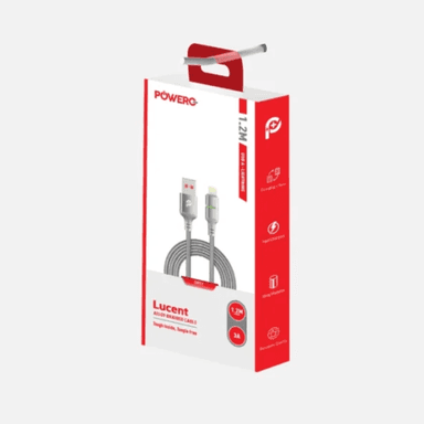 Powero Plus USB A to Lightning 1.2M Charging Cable — 1