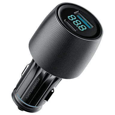Powerology Velox 83W Dual Port Car Charger Black PCCSR020BK — 1
