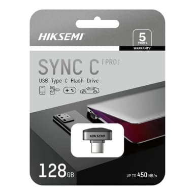 Hiksemi Sync-C Pro S450 128GB USB-C Mini Flash Drive – 450MB/s Ultra-Fast Storage — 1