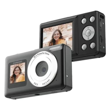 Porodo Dual-Screen Digital Camera – 4K UHD Black — 1