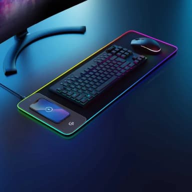Porodo Wireless Charging RGB Gaming Mouse Pad — 1