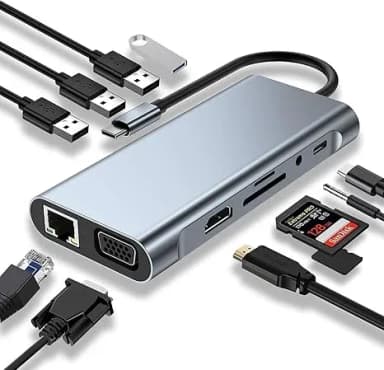 Genuine 11 in 1 Docking Station USB HDMI LAN USB-C PD TF SD — 1