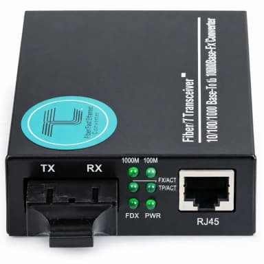 Techlogiks Gigabit Fiber Ethernet Media Converter - Professional Network Solution — 1