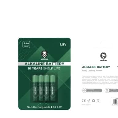 Green Lion AAA 1.5V Alkaline Battery – Long Lasting Reliable Power — 1