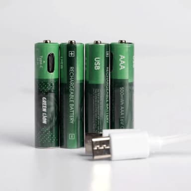 Green Lion 1.6V AA USB-C Rechargeable Battery – Long Lasting Smart Power — 1