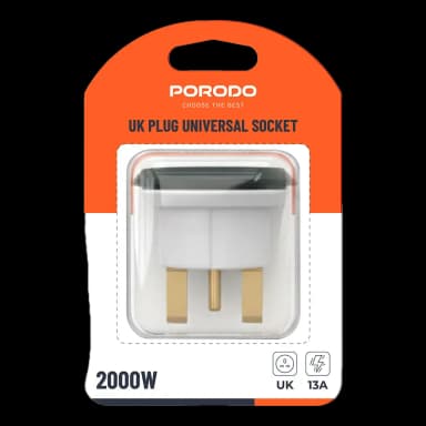 Porodo Universal Electric Plug Adapter PD-FWC056 | Universal Travel Power Socket — 1