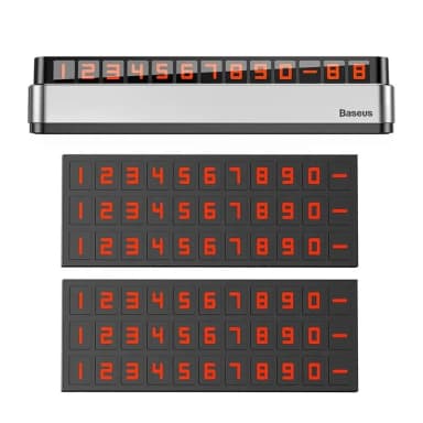 BASEUS Temporary Parking Number Plate BA-ACNUM-B0S.SL – Genuine Hidden Parking Card — 1