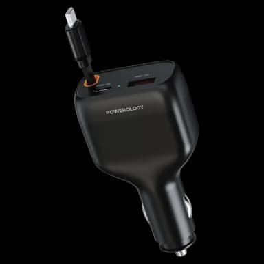 Powerology Cyber 81W USB-C Retractable Car Charger PD 36W — 1