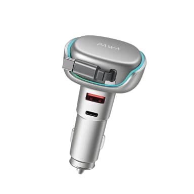 Pawa 50W Car Charger With Retractable Type C Cable — 1