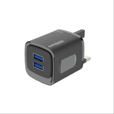 PAWA Pocket Mini Travel Charger Dual USB | Compact 12W UK Wall Charger — 1