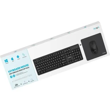 PAWA 3-in-1 Wireless Desktop Pack Keyboard, Mouse & Accessories — 1
