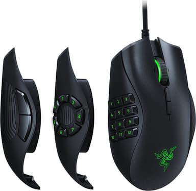 Razer Naga Trinity Gaming Mouse: 16,000 DPI Optical Sensor - Chroma RGB Lighting - Interchangeable Side Plate w/ 2, 7, 12 Button Configurations — 1