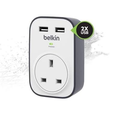 Belkin Surge Plus Surge Protector 12W With USB Charging — 1