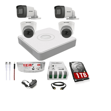 Hikvision Cameras 2 Indoor + 2 Outdoor 1080P Cameras with 4 Channel Hikvision DVR Bundle — 1