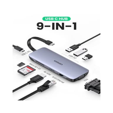 UGREEN USB -C 9 IN 1 Multifunctional Adapter — 1