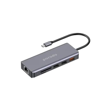 Porodo 9 in 1 4K HDMI Ethernet USB C 10GBPS Adapter — 1