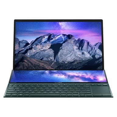 Asus Zenbook DUO 14 UX482EGR-HY373W Intel i7 1195G7 2,90 GHZ 16GB RAM 1TB SSD 14.0" FHD Touchscreen 2GB NVIDIA GeForce Stylus Pen Wireless Bluetooth Camera, Windows 11 Home English Arab Keyboard Blue Color — 1